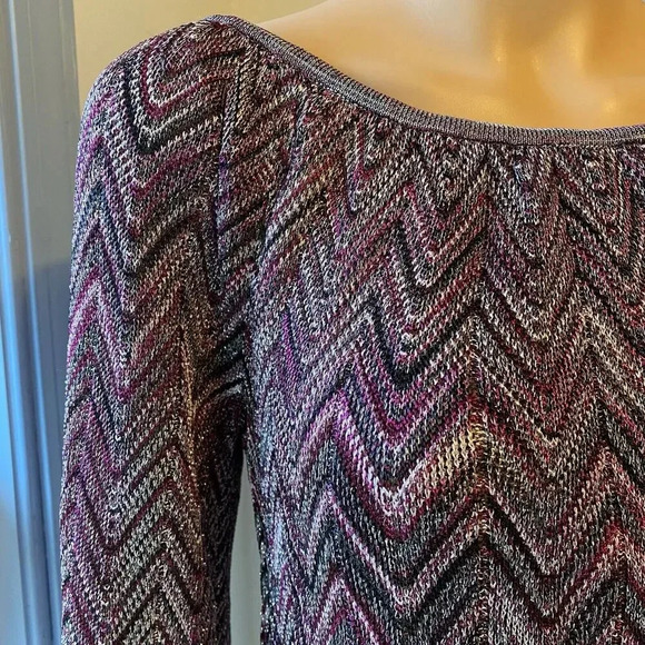 Passion Glam Party Multicolored Metallic Knit Fairy Whimsigoth Blouse Top Lady M - Picture 7 of 10